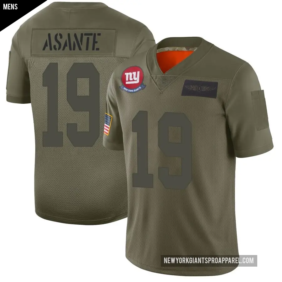 Men's New York Giants ＃19 Ayir Asante Camo Limited 2019 Salute to Service Jersey