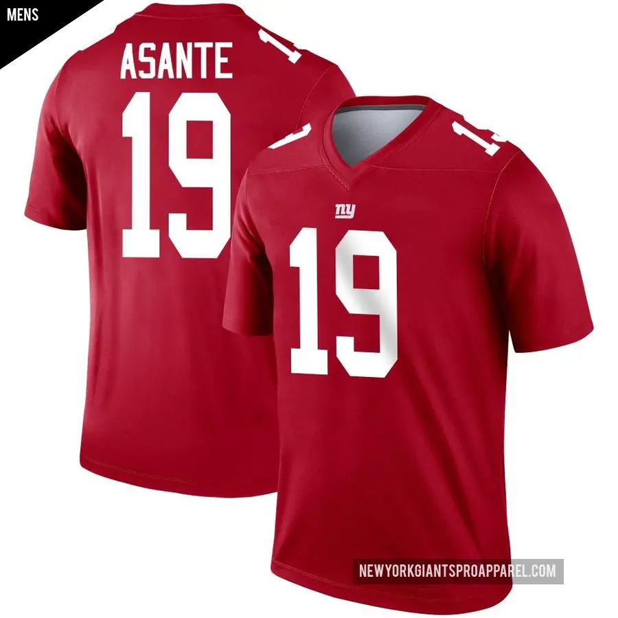 Men's New York Giants ＃19 Ayir Asante Red Legend Inverted Jersey