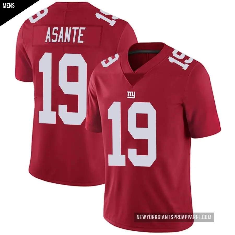 Men's New York Giants ＃19 Ayir Asante Red Limited Alternate Vapor Untouchable Jersey