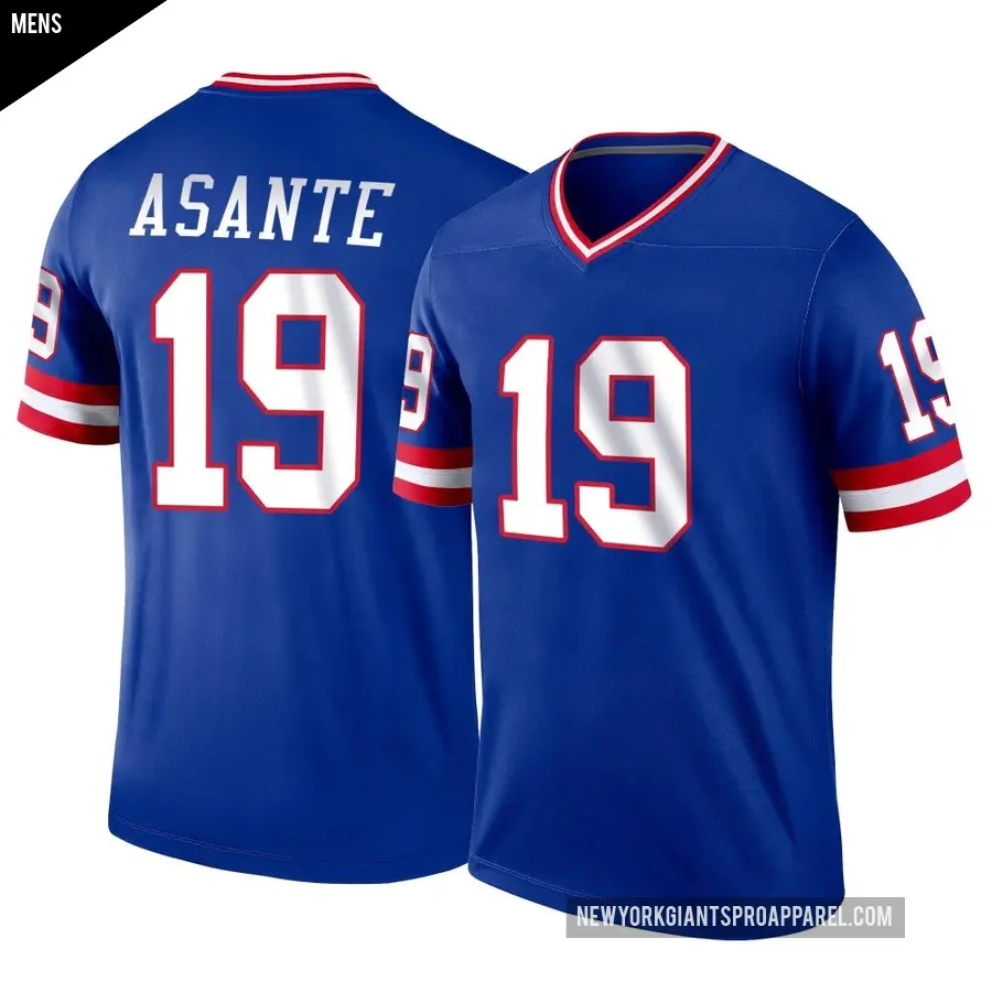 Men's New York Giants ＃19 Ayir Asante Royal Legend Classic Jersey