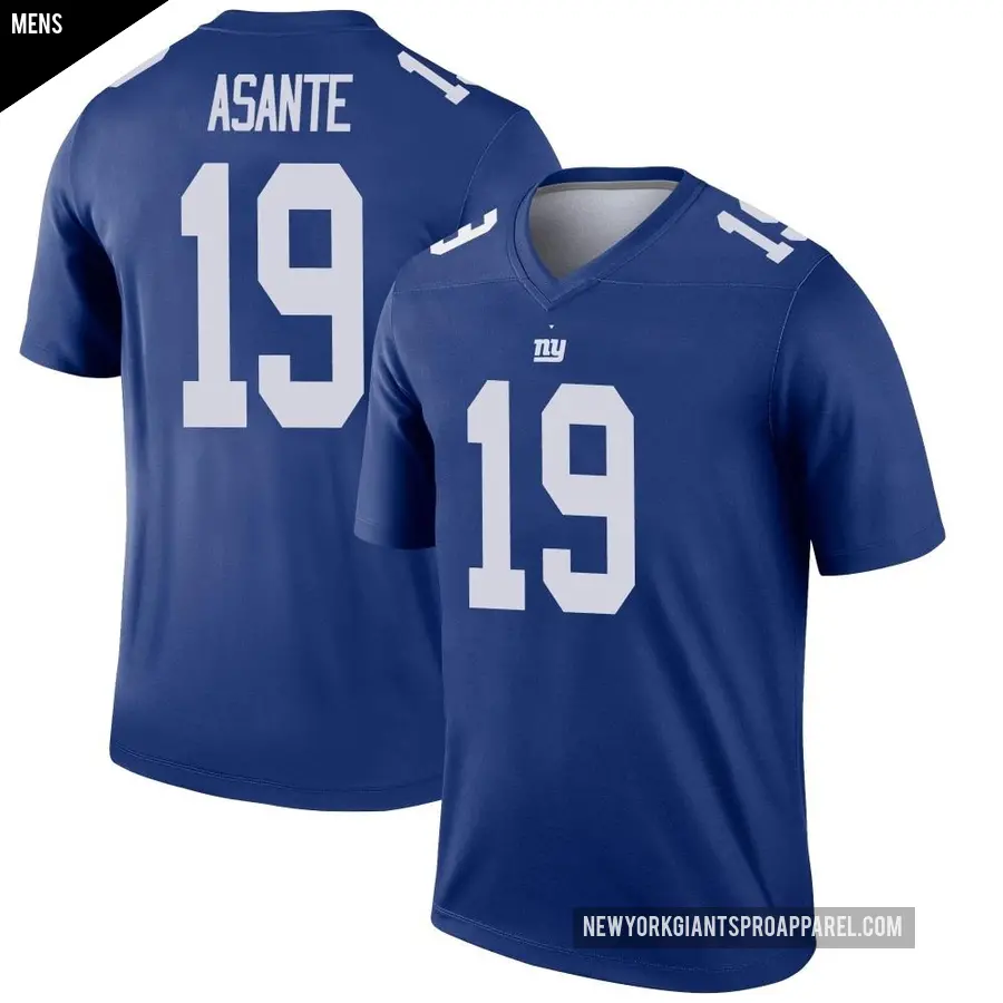 Men's New York Giants ＃19 Ayir Asante Royal Legend Jersey