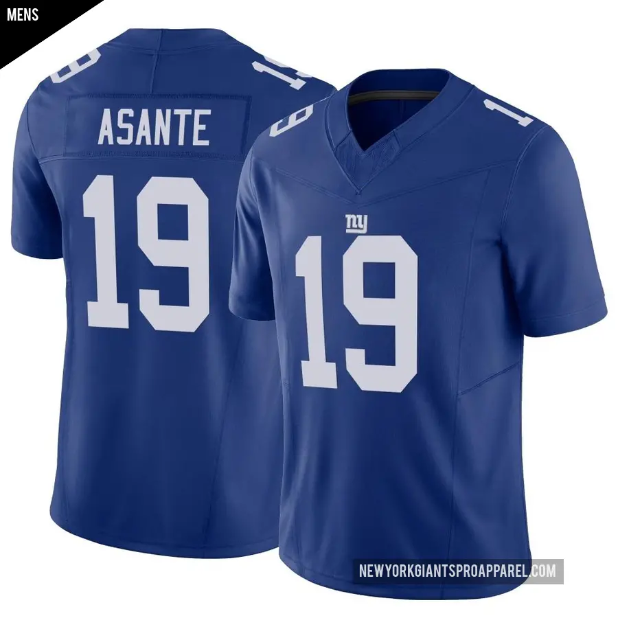 Men's New York Giants ＃19 Ayir Asante Royal Limited Vapor F.U.S.E. Jersey