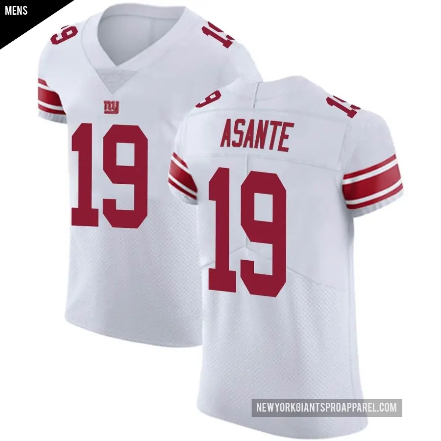 Men's New York Giants ＃19 Ayir Asante White Elite Vapor Untouchable Jersey