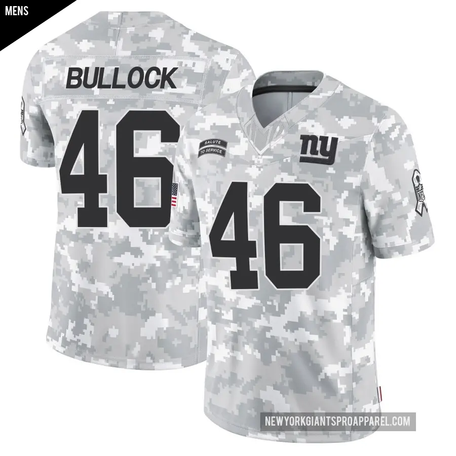 Men's New York Giants ＃46 Randy Bullock Arctic Camo Limited 2024 Salute to Service Jersey