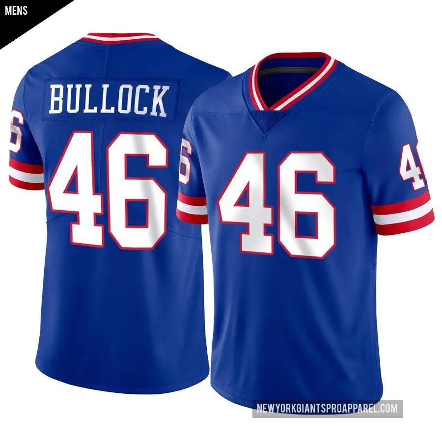 Men's New York Giants ＃46 Randy Bullock Limited Classic Vapor Jersey