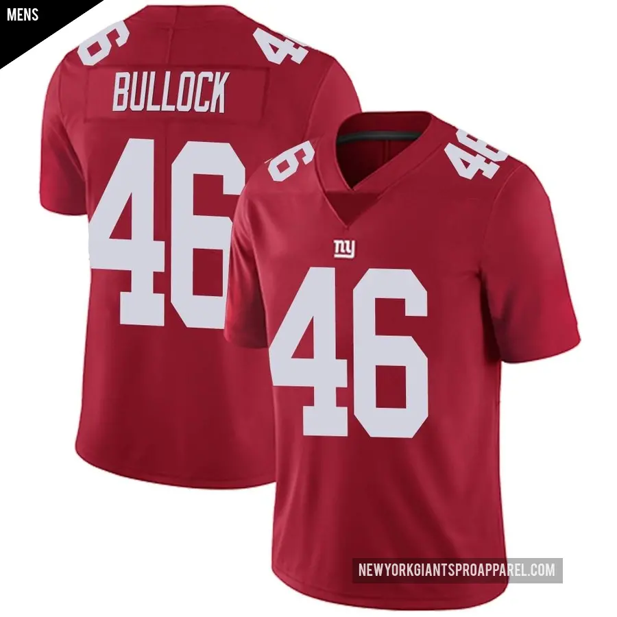 Men's New York Giants ＃46 Randy Bullock Red Limited Alternate Vapor Untouchable Jersey