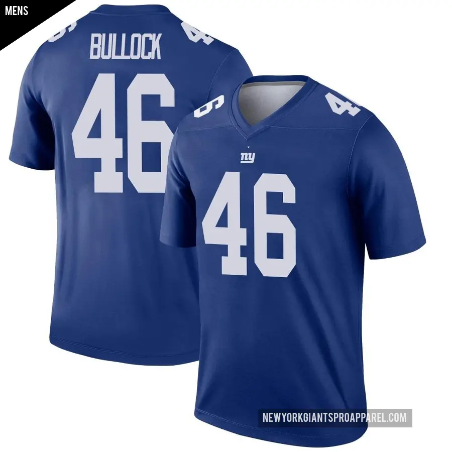 Men's New York Giants ＃46 Randy Bullock Royal Legend Jersey