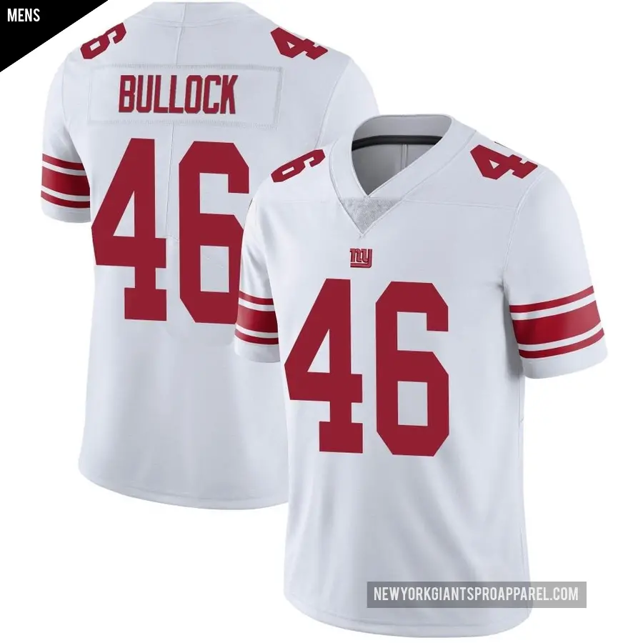 Men's New York Giants ＃46 Randy Bullock White Limited Vapor Untouchable Jersey