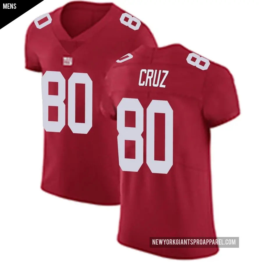 Men's New York Giants ＃80 Victor Cruz Red Elite Alternate Vapor Untouchable Jersey