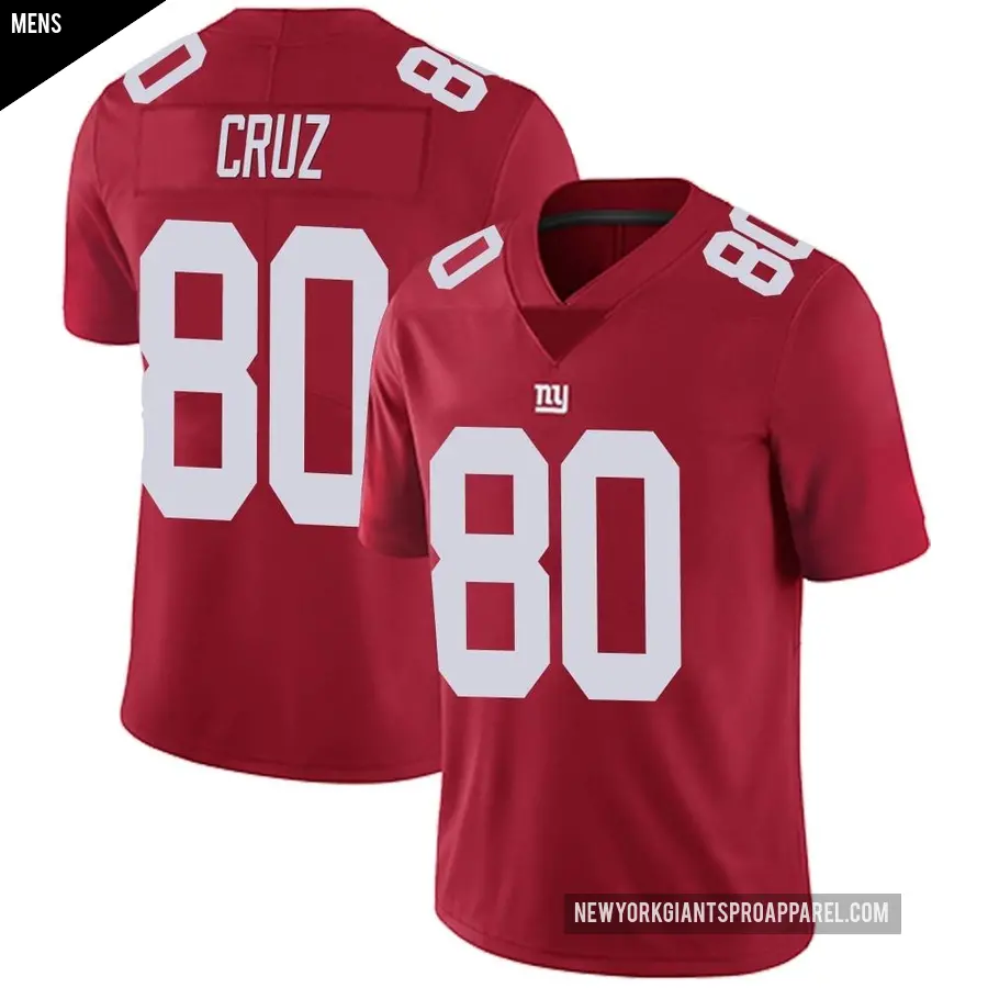 Men's New York Giants ＃80 Victor Cruz Red Limited Alternate Vapor Untouchable Jersey