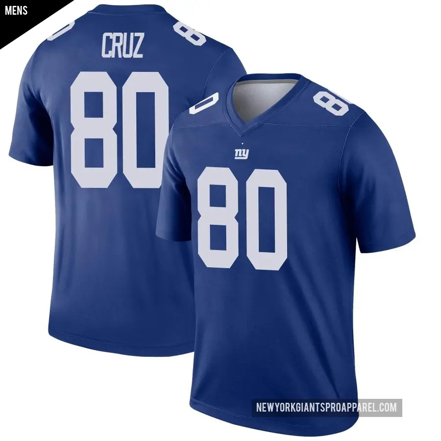 Men's New York Giants ＃80 Victor Cruz Royal Legend Jersey