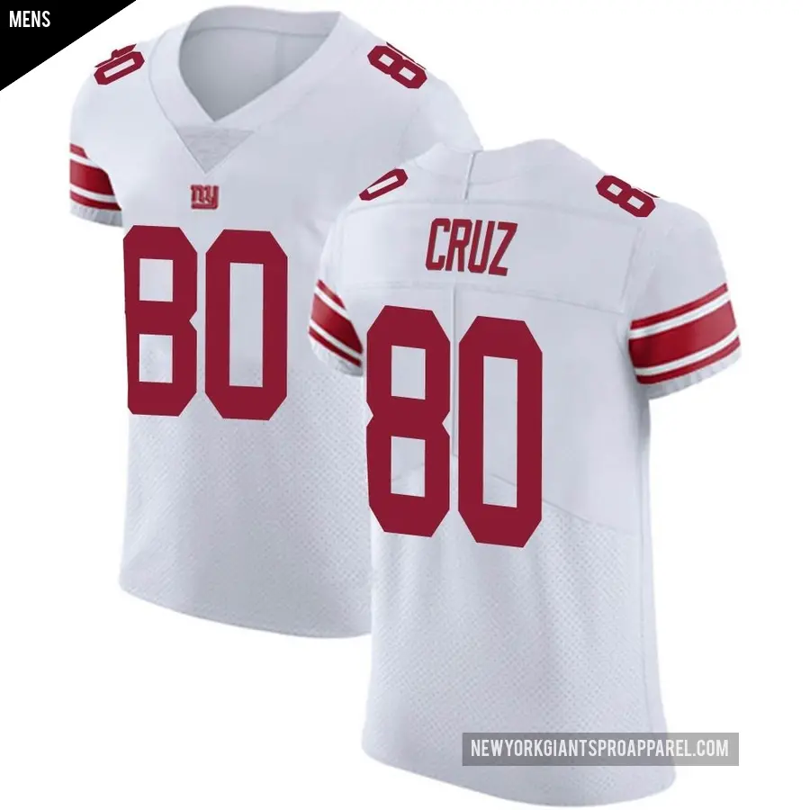 Men's New York Giants ＃80 Victor Cruz White Elite Vapor Untouchable Jersey