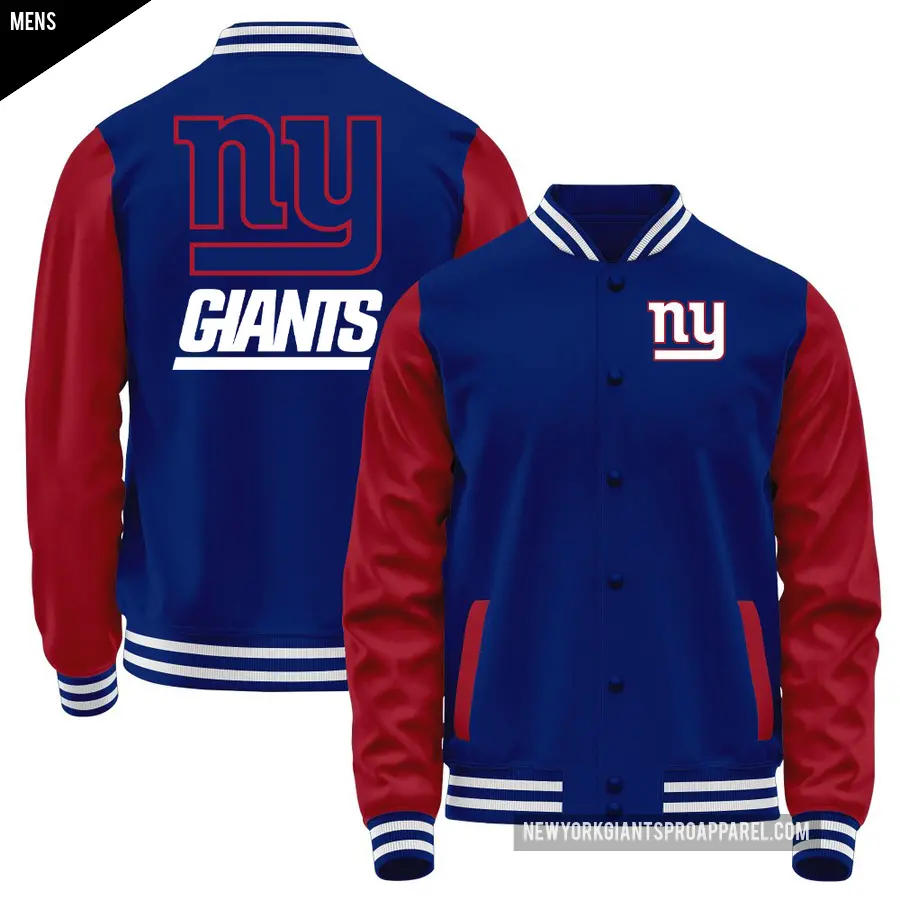 Men's New York Giants Blue/Red Full-Snap Jacket