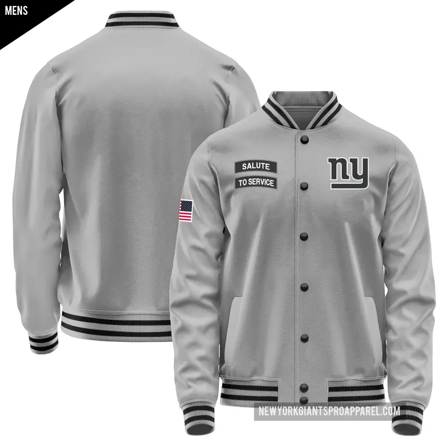 Men's New York Giants Gray Salute to Service Performance Jacket