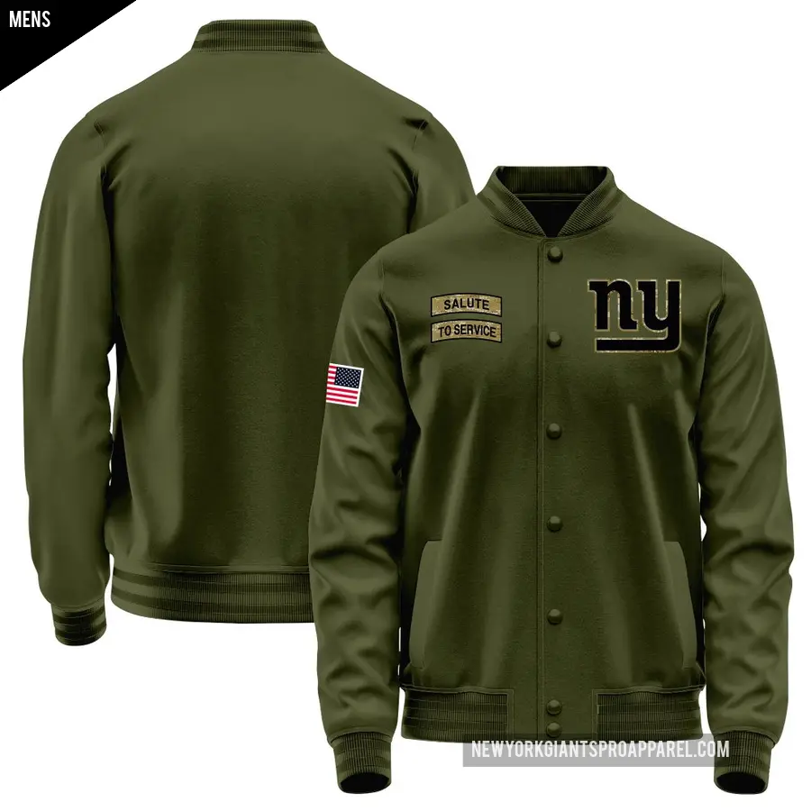 Men's New York Giants Olive Salute to Service Sideline Performance Jacket