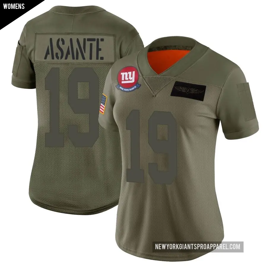 Women's New York Giants ＃19 Ayir Asante Camo Limited 2019 Salute to Service Jersey