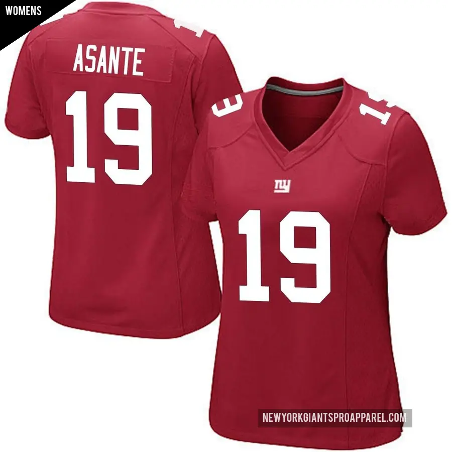 Women's New York Giants ＃19 Ayir Asante Red Game Alternate Jersey