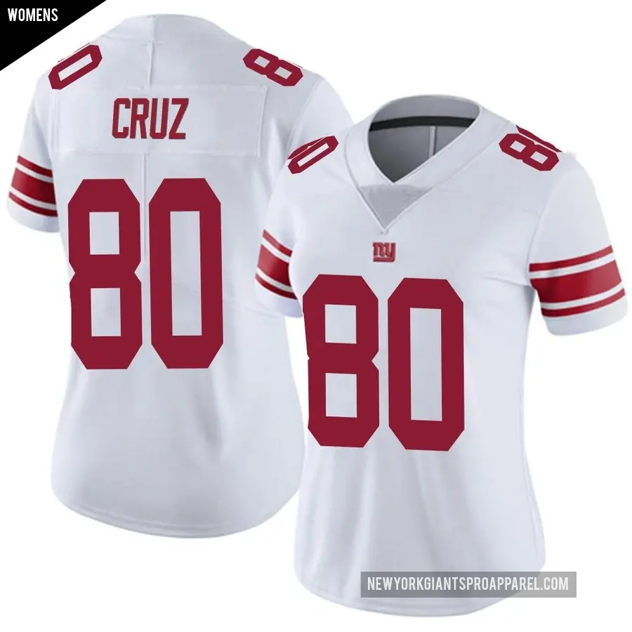 Women's New York Giants ＃80 Victor Cruz White Limited Vapor Untouchable Jersey