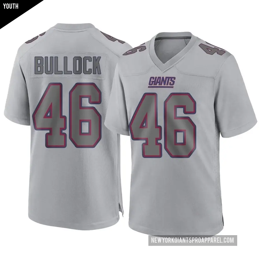 Youth New York Giants ＃46 Randy Bullock Gray Game Atmosphere Fashion Jersey