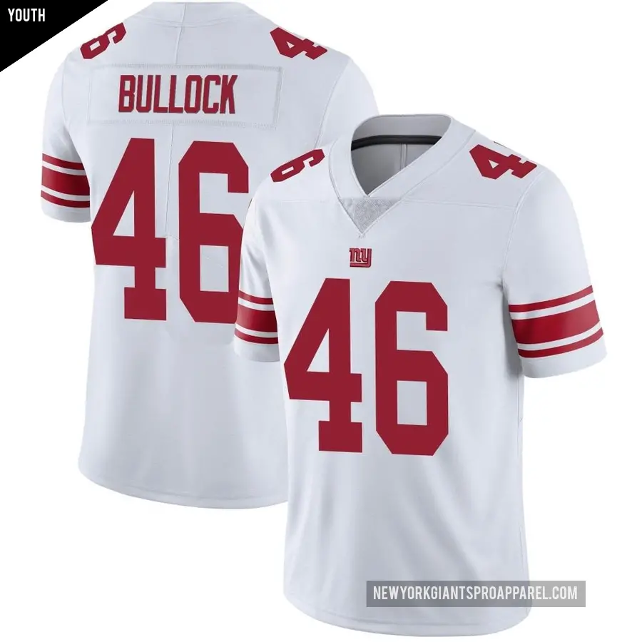 Youth New York Giants ＃46 Randy Bullock White Limited Vapor Untouchable Jersey